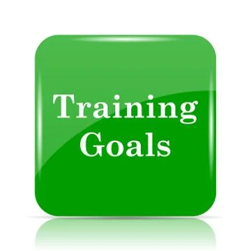 Training goals icon. Internet button on white background.. 스톡 일러스트