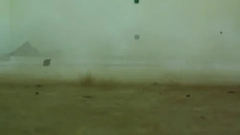Training Grenade Detonates Indoors in Controlled Room, Sparks, Smoke Explosion Stock Footage 306914041