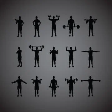 Training group black Stock-Illustration