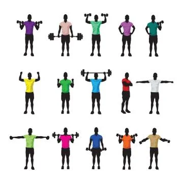 Training group colour Stock-Illustration
