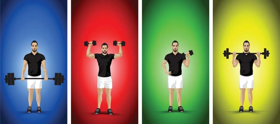 Training group colour Illustrazione stock