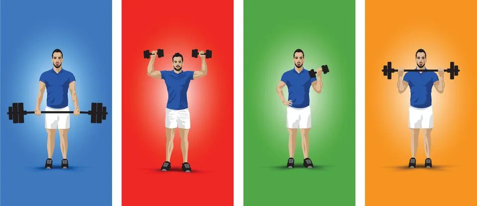 Training group colour Stock Illustration