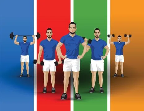 Training group colour Stock Illustration