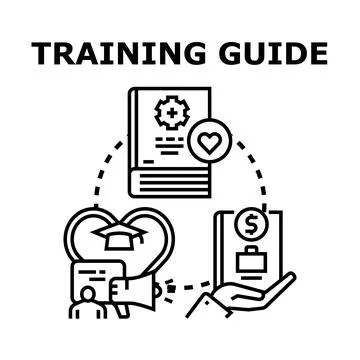 Training guide for professional development and learning Stock Illustration