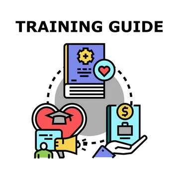 Training guide for professional development and learning Stock-Illustration