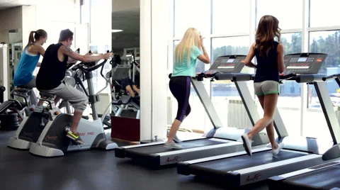 Training in a Gym Stock Footage 40349816