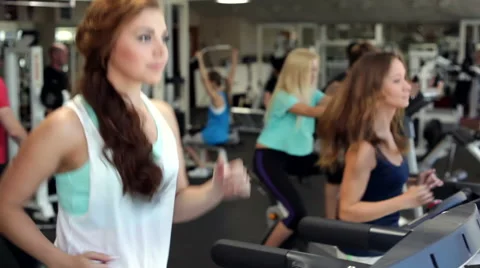 Training in a Gym Stock Footage 40349869