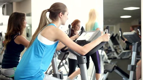 Training in a Gym Stock Footage 41772882