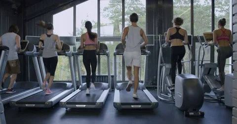 Training in a Gym Stock Footage 82227127
