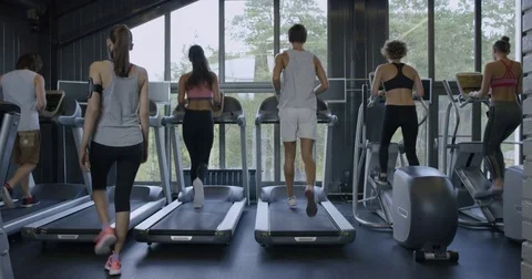 Training in a Gym Stock Footage 82227183
