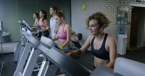 Training in a Gym Stock Footage 82227323