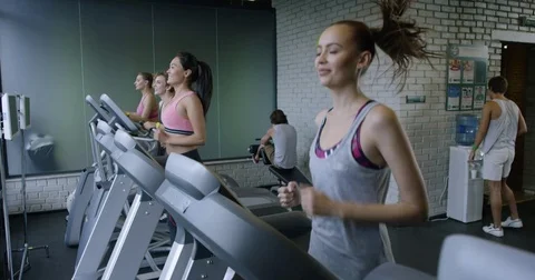 Training in a Gym Stock Footage 82228349
