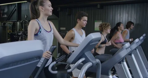 Training in a Gym Stock Footage 82228891