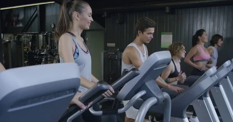 Training in a Gym Stock Footage 82228930