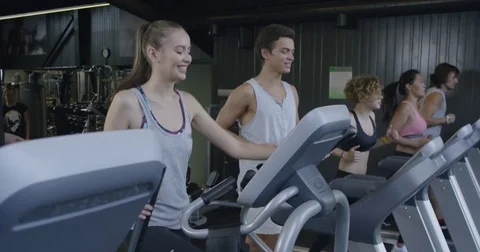 Training in a Gym Stock Footage 82229663