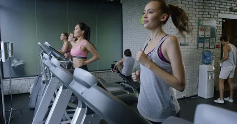 Training in a Gym Stock Footage 82232805