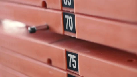 Training in gym Stock Footage 90495665