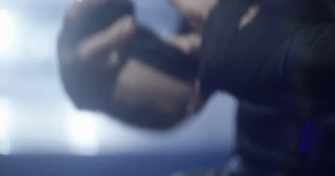 Training at the gym Stock Footage 99253603