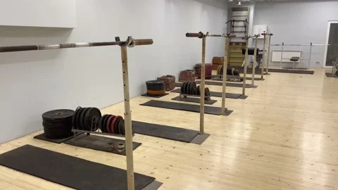 Training in gym Stock Footage 206173182