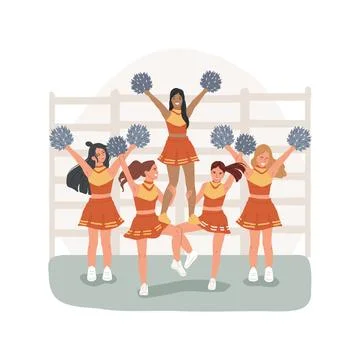 Training in a gym isolated cartoon vector illustration. Ilustración de archivo