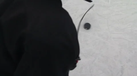 The training of a hockey player Stock Footage 50959118