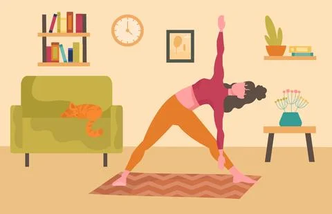 Training at home 스톡 일러스트