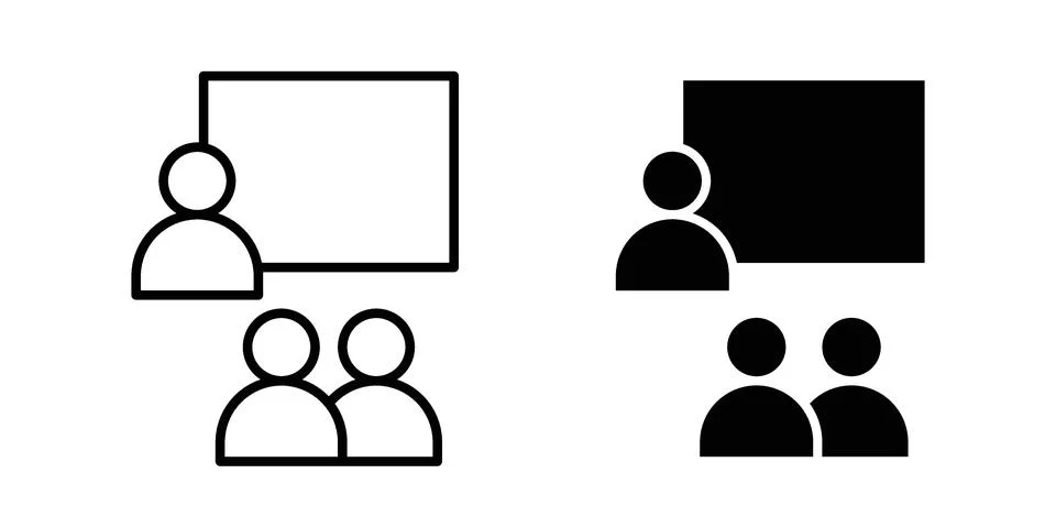 Training icon black vector isolated on white Stock Illustration