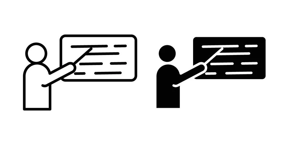 Training icon bundle for website design projects Stock Illustration