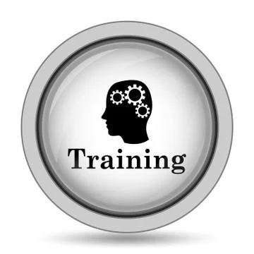 Training icon. Internet button on white background.. Stockillustratie