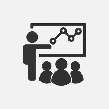 Training icon isolated on white background. Vector illustration. Illustrazione stock