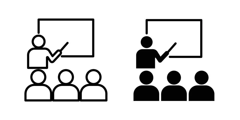 Training icon set. Vector EPS 10 Stock Illustration