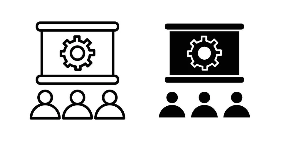 Training icon vector design illustrations Stock Illustration