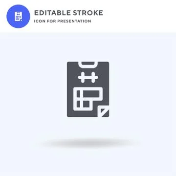 Training icon vector, filled flat sign, solid pictogram isolated on white, lo イラスト素材
