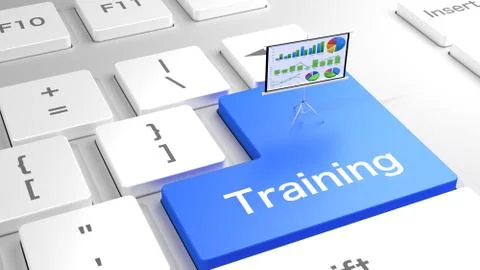 Training keyboard Stock Illustration