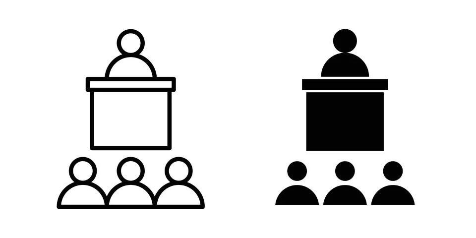 Training lecture icon vector editable eps10 Illustrazione stock