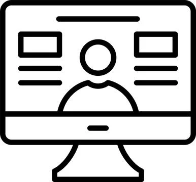 Training  Line Icon Design Stock Illustration