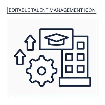Training line icon Stock Illustration