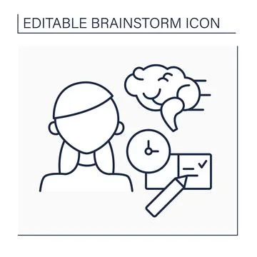 Training line icon Stock Illustration