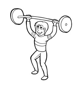 Training man Stock Illustration