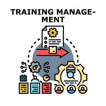 Training management business process development and human resource 스톡 일러스트