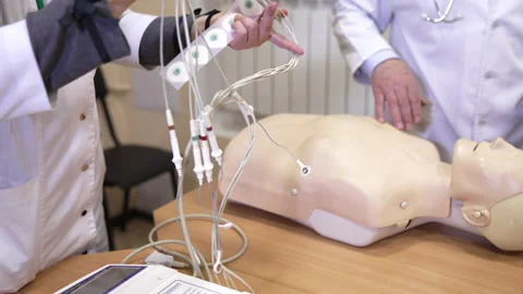 Training with medical dummy Stock Footage 162028684