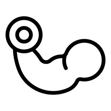 Training muscle icon outline vector. Gym man Stock Illustration