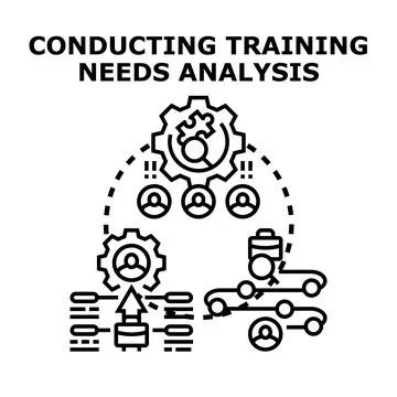 Training needs analysis process and development strategy Stock Illustration