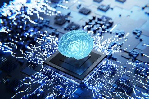 Training a neural network. Artificial intelligence concept. Artificial inte.. Stock Illustration