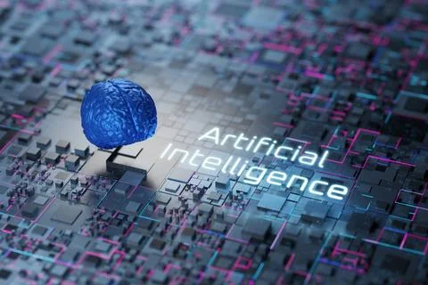 Training a neural network. Artificial intelligence concept. Artificial inte.. Stock Illustration