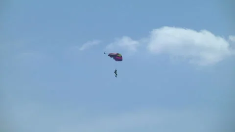 Training parachute jumps. Stock Footage 137070088