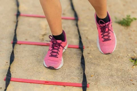Training in the Park Close Up Stock Photos