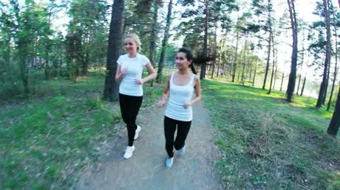 Training in park Stock Footage 11128774