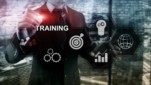 Training. Personal development. Business and education, E-Learning concept. Stock Photos
