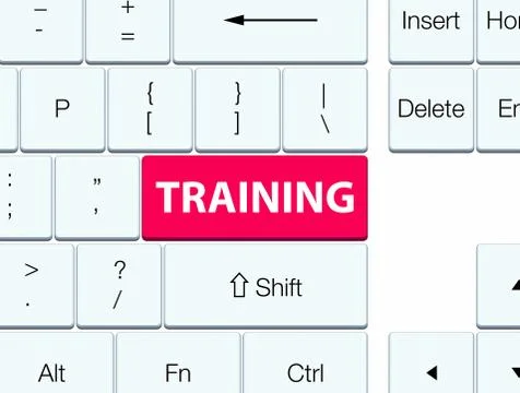 Training pink keyboard button 스톡 일러스트